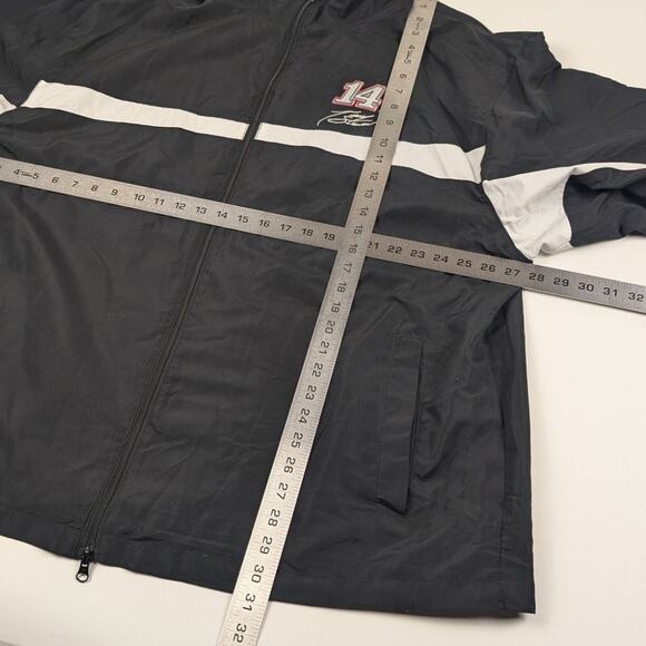 Vintage Tony Stewart #14 Nascar Racing Chase Windbreaker Black Jacket Size 2XL - Picture 7 of 7